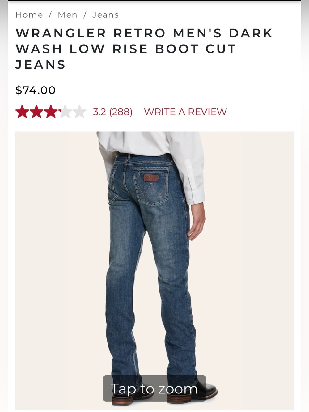 Wrangler Men's Slim Straight Jeans in Dark Gray